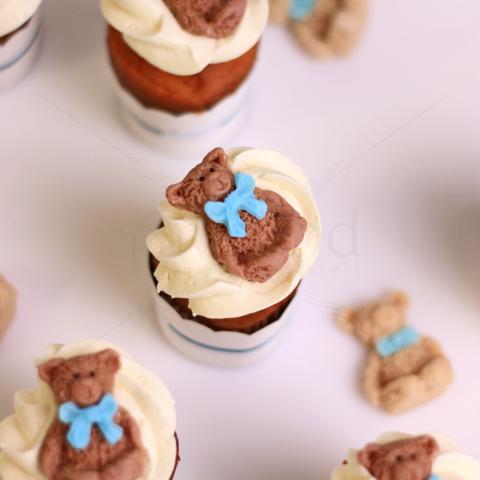 Mini Cupcake ursulet cu papion