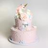 Tort Elegant Unicorn si Trandafiri Pastel-1